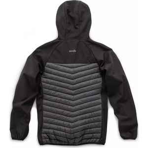 Scruffs thermo werkjas - polyester/elastaan met nylonlaag - ademend en winddicht - maat L - zwart - voor koude werkdagen