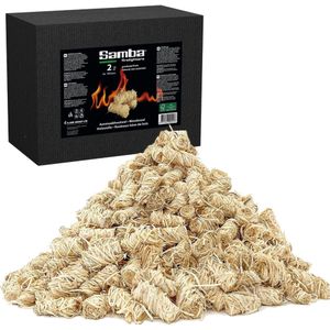 Samba Houtwol Aanmaakkrullen - 3 kg. in een Omdoos