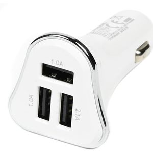 Benson Autolader - 3 USB-poorten - 4.1A - 12-24V - Wit