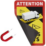 Pro Plus Magneetsticker - "Attention Angles Morts " - 17 x 25 cm - t.b.v. Dodehoek Vrachtwagen