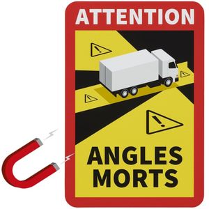 Pro Plus Magneetsticker - "Attention Angles Morts " - 17 x 25 cm - t.b.v. Dodehoek Vrachtwagen