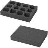 Pro Plus Bekerhouder - Zacht Foam voor 12 Glazen en Kopjes - 34 x 25 x 5 cm - Zwart