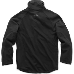 Scruffs Werkjas van rekbare stof - maat XL - polyester en elastaan - ademend en waterbestendig - zwart met ritszakken