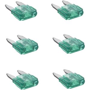 Pro Plus Steekzekeringen - Mini - 30 Ampère - Groen - 6 stuks