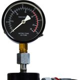 GEKO Hydraulische werkplaatspers - 20 ton - 2-snelheden handpomp - verstelbare werkhoogte - drukmeter inbegrepen