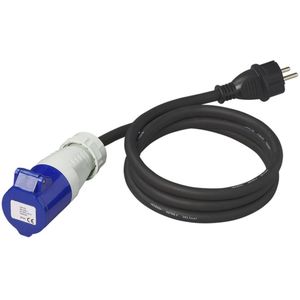 Pro Plus Verloopkabel - 150 cm - 3 x 2.5 mm2 - van Schuko stekker naar CEE