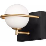 TooLight APP1220-1W Wandlamp Zwart/Goud - Elegante Verlichting met 1 Lichtpunt