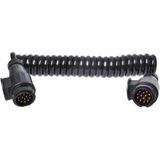 Pro Plus Spiraalkabel - Verlengkabel - 3.5 meter 8 Aderige Kabel met 2 x 13 Polige Stekkers - PVC - blister