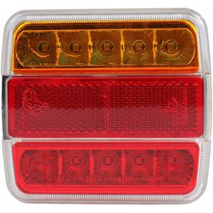 Benson Aanhangwagen Achterlicht - Vierkant - 18 LED - 10 x 10 cm Links/Rechts - Prijs per Set