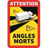 Pro Plus Sticker - "Attention Angles Morts " - 17 x 25 cm - t.b.v. Dodehoek Vrachtwagen