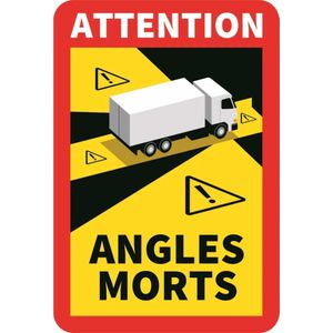 ProPlus Sticker - "Attention Angles Morts " - 17 x 25 cm - t.b.v. Dodehoek Vrachtwagen