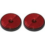 Pro Plus Reflector met Schroefbevestiging - Ø 80 mm - Rood - 2 stuks