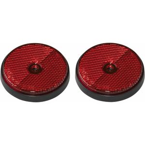 Pro Plus Reflector met Schroefbevestiging - Ø 80 mm - Rood - 2 stuks