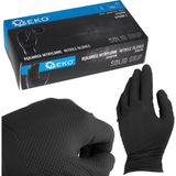 GEKO Nitrile handschoenen - stevige grip - zwart - maat L - 50 stuks