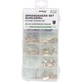 Benson Ophanghaken set - 180-delig - Inclusief fotohangers en koepelspijkers - Assortiment box