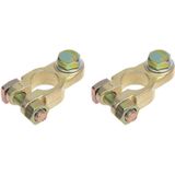 ProPlus Accupoolklem Set - M10 Bout - Goudkleurig - Messing - Voor Min en Plus Pool