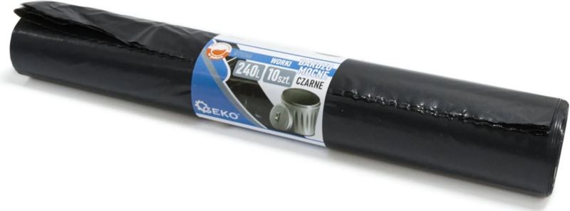 GEKO Zware puinzakken - 240L - extra sterk - zwart - 10 stuks