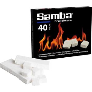 Samba Aanmaakblokjes Wit - Kerosine - 40 stuks