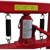 Benson - Hydraulische Garagepers - Rood - 12 Ton - Verstelbaar Werkvlak - Massieve Constructie