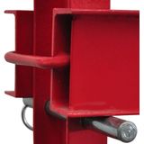 Benson - Hydraulische Garagepers - Rood - 12 Ton - Verstelbaar Werkvlak - Massieve Constructie