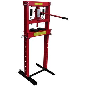 Benson Hydraulische garagepers - 12 ton - verstelbaar werkvlak - massieve constructie - rood