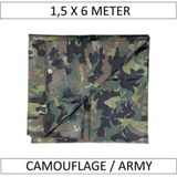 Benson Afdekzeil Camouflage - Leger - 1.5 x 6 meter - 9 m²