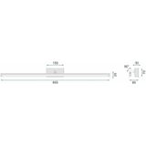 TooLight Spiegellamp APP375-1W - 100 cm - 12 Watt - Zwart