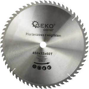 GEKO Cirkelzaagblad - Tungsten Carbide - 450 mm - 60 Tanden - Voor Houtbewerking