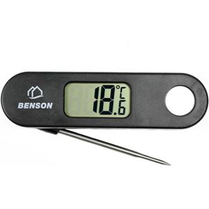 Benson Inklapbare digitale keukenthermometer - Magnetische achterkant - Bereik -40 tot 200°C