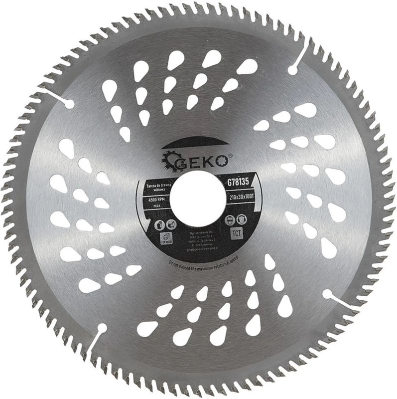 GEKO - Cirkelzaagblad - Hout - 210x30 - 100 Tanden