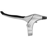 Sunrace Rechter remhendel - zilver aluminium - rubberen inleg - voor diverse remsystemen