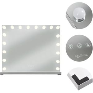 MIRRORVANA 10x vergrotende make-upspiegel met flexibele verstelbare zwanenhals en zuignap - 2-in-1 tafel- en wandspiegel voor make-up en badkamer, vierkant 16,3 x 16,3 cm
