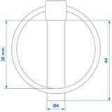 Pro Plus Borgpen - Ø 6 mm - met Ø 38 mm Ring - 2 stuks