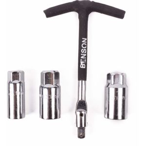 Benson Automonteur Sleutel Set - Aansluiting 3/8 inch - 16 mm - 18 mm - 21 mm
