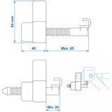 Proplus - Uitdraaisteunslot - Veiligheid - Universeel - Inclusief 2 Sleutels
