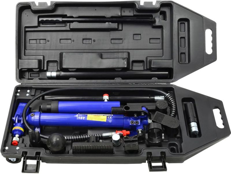 GEKO - Portable Power Jack 15T - Hydraulisch Hefapparaat - Zwart - Duurzaam