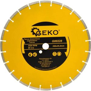 GEKO Diamantschijf - Gesegmenteerde Rand - 350 mm - Voor Beton en Baksteen