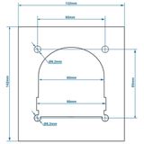 Pro Plus Montageplaat - 142 x 132 mm - Geschikt voor Sjoroog Enkel 342143L