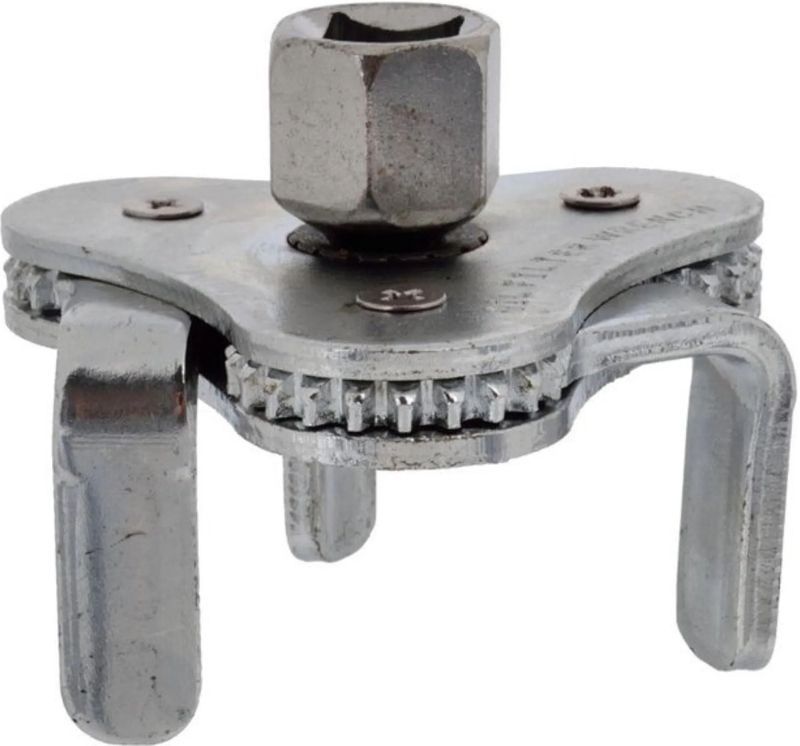 GEKO - Oliefiltersleutel - Verstelbaar - Driepootontwerp - 62-120 mm - Inclusief Adapters