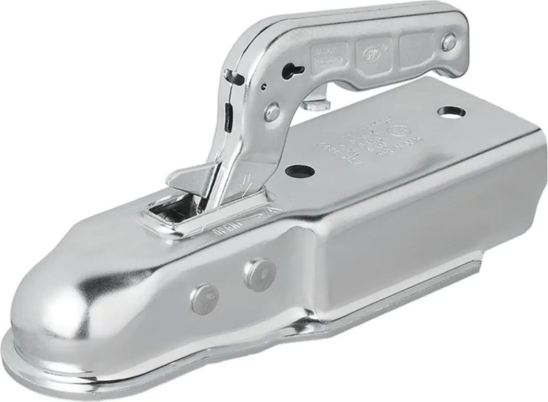 Kogelkoppeling - Staal - Verticaal - 2 Gaten - Vierkant - Ø70 mm - 1300 kg Geremd - Dekra-Gekeurd