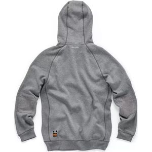 Scruffs werktrui met capuchon - polyester-katoen fleece 320 g/m2 - warm, slijtvast, ritszakken - maat M - donkergrijs - klussen