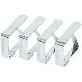 Tafelkleed klemmen - 4 stuks RVS tafelkleedklemmen