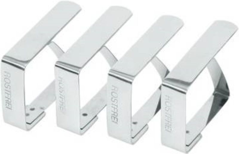 Tafelkleed klemmen - 4 stuks RVS tafelkleedklemmen