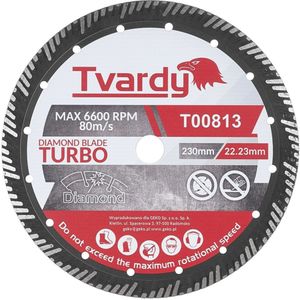 Tvardy Diamantschijf - Turbo profiel - 230 mm - Voor bouwmaterialen