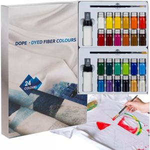 Maaleo Textielverf Set - 24 Kleuren voor Creatief Textielwerk