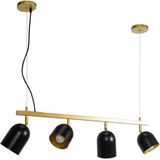 TooLight Hanglamp APP1031-4CP - E27 - 4 Lichtpunten - Goud/Zwart