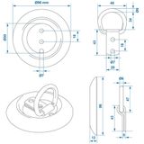 Pro Plus Sjoroog - Opbouw - Ø 96 mm - Maximale Belasting 250 kilo - blister