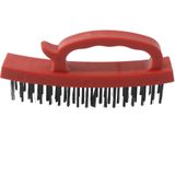 Benson Staalborstel - Soft Grip Handvat - 16.5 cm - Rood