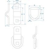 Pro Plus Sjoroog - Opbouw - 71 x 38 x Ø 6 mm - Maximale Belasting 400 kilo