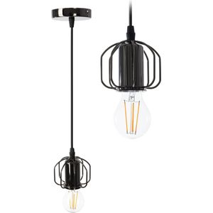 TooLight Hanglamp Shine APP595-1CP - E27 - 9 x 8 cm - Zwart